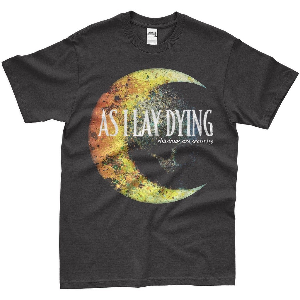 คุณภาพสูงเสื้อวงโลหะพิมพ์ที่กําหนดเองstreetwear As I Lay Dying Shadows Vintage Design