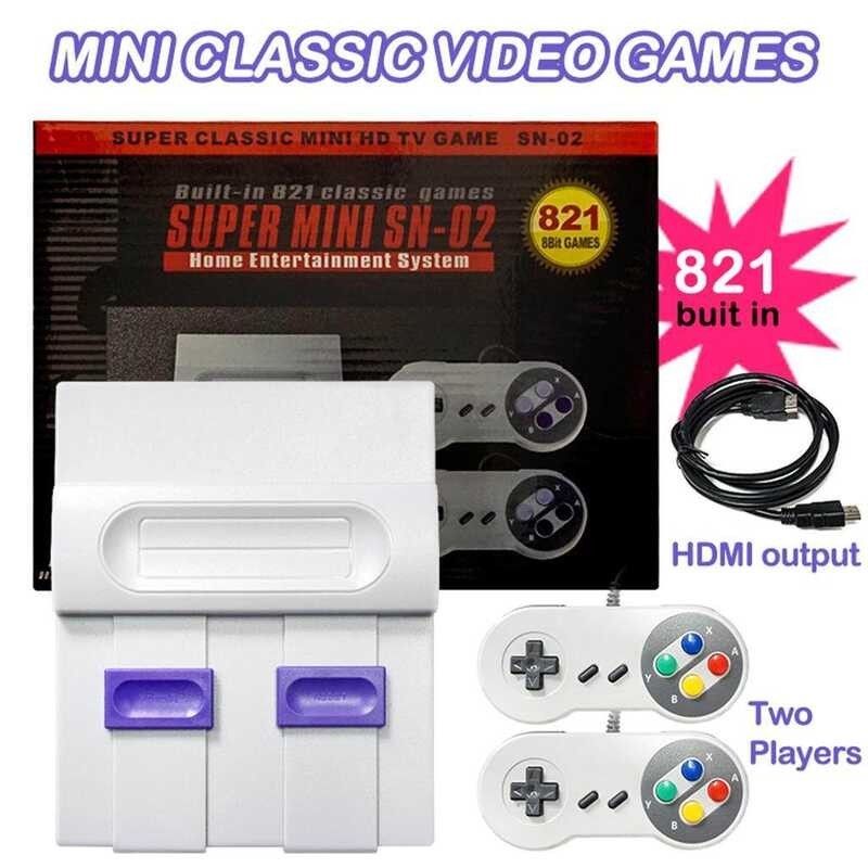 SNES Super MINI NES คอนโซลวิดีโอเกมคลาสสิกย้อนยุคเครื่องเล่