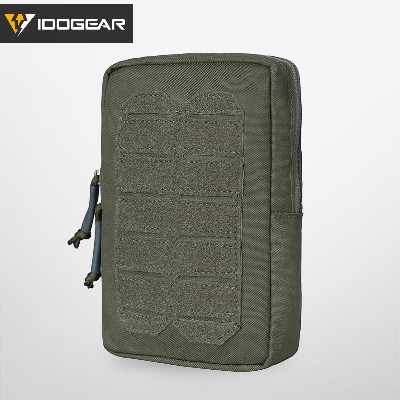 Idogear ยุทธวิธียูทิลิตี้กระเป๋า MOLLE EDC Multi-function Sundries กระเป๋ายุทธวิธีเสื้อกั๊กกลับแผงกร