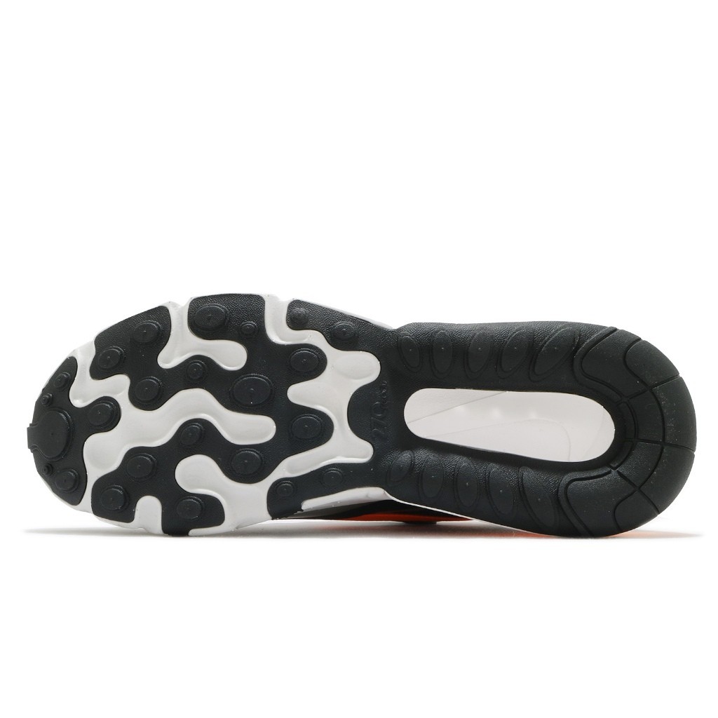 ♞วิ่งจ๊อกกิ้ง Nike Air Max 270 React Black Orange Silver Men's Shoe Cushion รองเท้า Hot sales