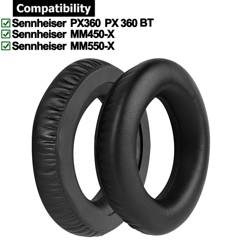 1 คู่หูฟังสําหรับ Sennheiser PX360 PX 360 BT MM450-X MM550-X ชุดหูฟัง Earpad เบาะฟองน้ํา Earmuffs