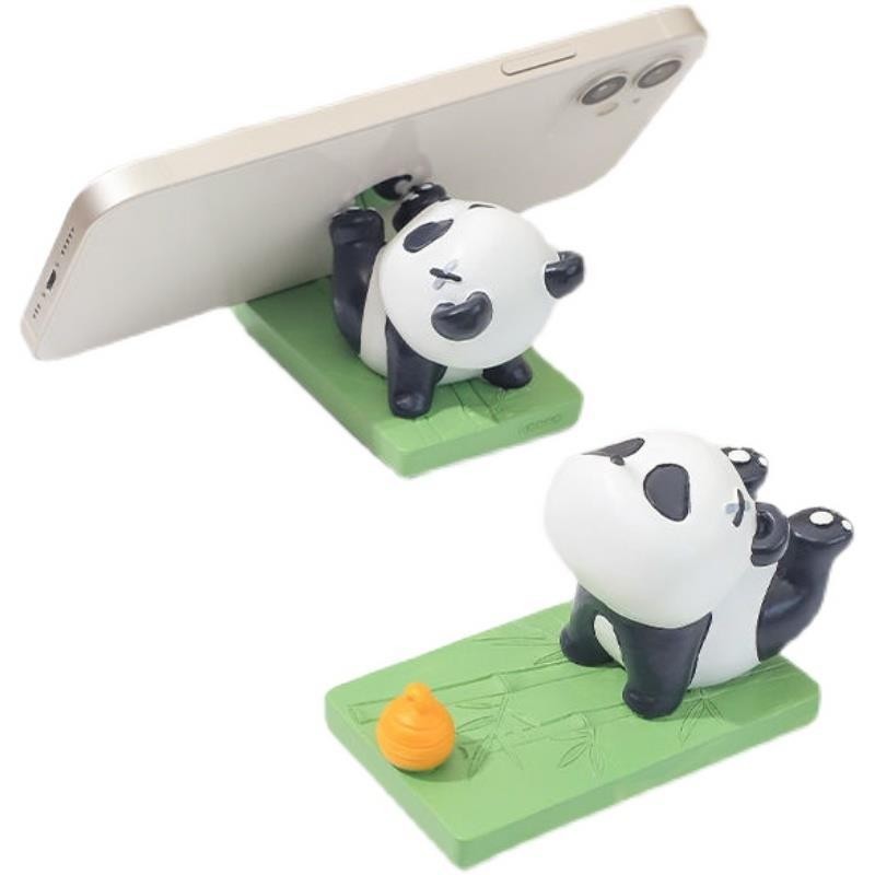 Creative Creative Creative Little Panda Desktop น ่ ารักการ ์ ตูนเครื ่ องประดับผู ้ ถือแท ็ บเล ็ ตสาวหัวใจโทรศัพท ์ มือถือแบนประแจผู ้ ถือ