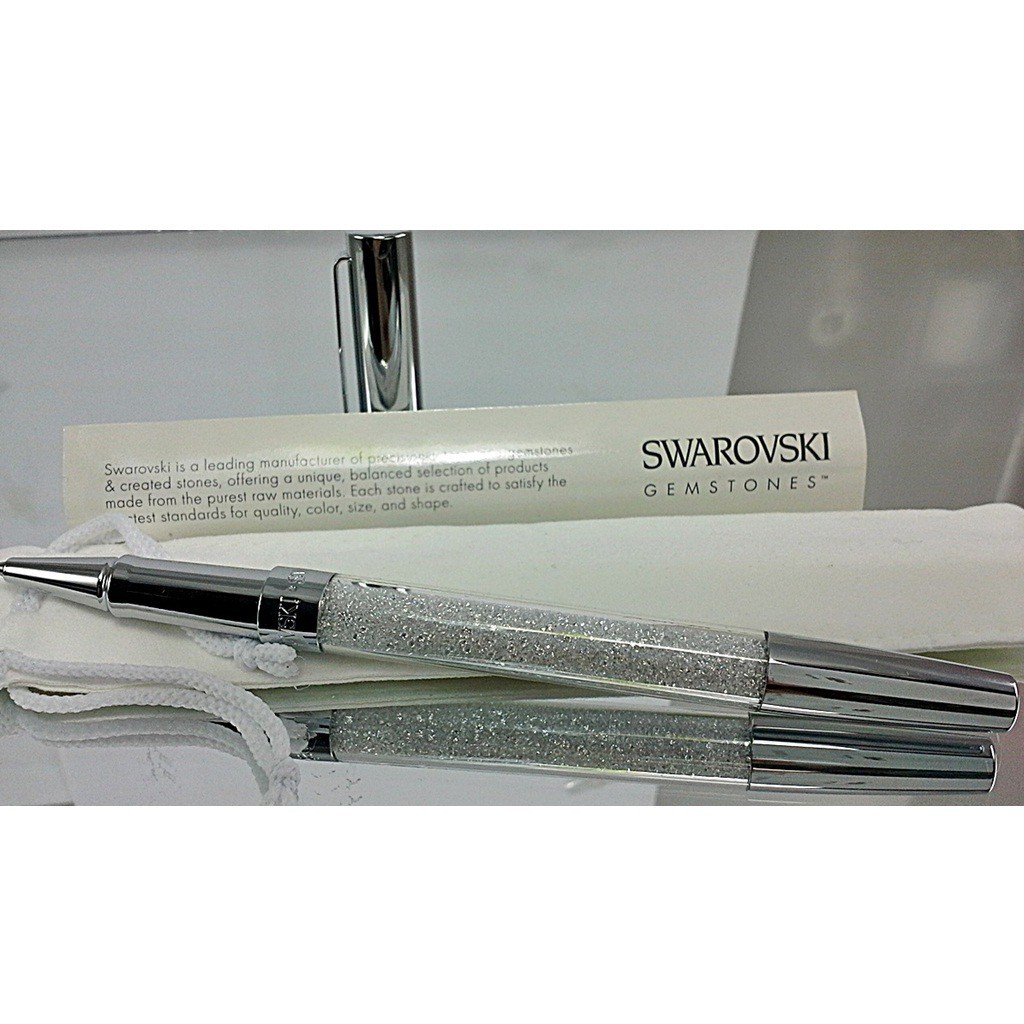 



 ♞ปากกา สวารอฟสกี้ Swarovski Stardust Chrome Plated สีเงิน ของแท้ ของใหม่