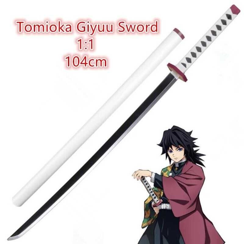 104Cm Tomioka Giyuu Katana 1:1 Demon Slayer Cosplay Sword Anime Ninja * Kimetsu No Yaiba Sword
