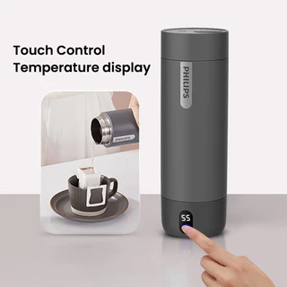 Philips Boiler GoZero AWP2792 กาต้มน้ําไฟฟ้าถ้วย 100-240V ถ้วยเก็บความร้อนขวดฉนวนสูญญากาศ 400ml