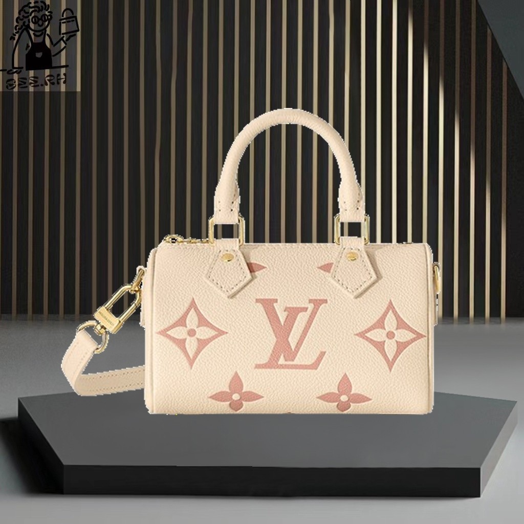 ♞,♘กระเป๋าถือ Louis Vuitton SPEEDY NANO  Bag / ผู้หญิง / กระเป๋าสะพายไหล่ LV BAG ของแท้ 100%