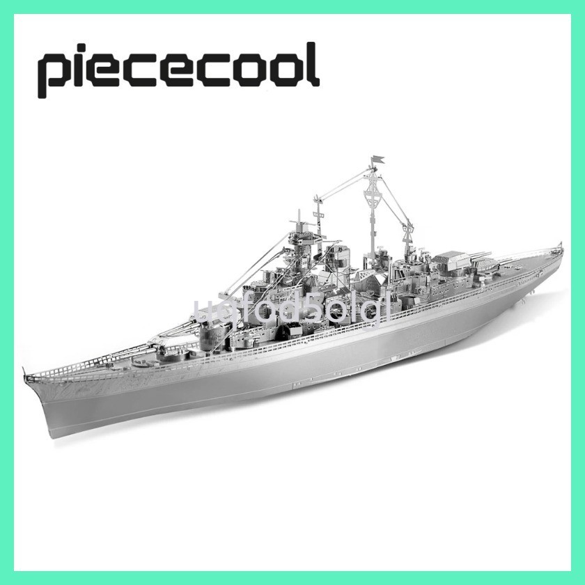 Piececool 3D Metal Puzzle Model Building Kits - Battleship Bismarck Jigsaw Toy ,Christmas Birthday