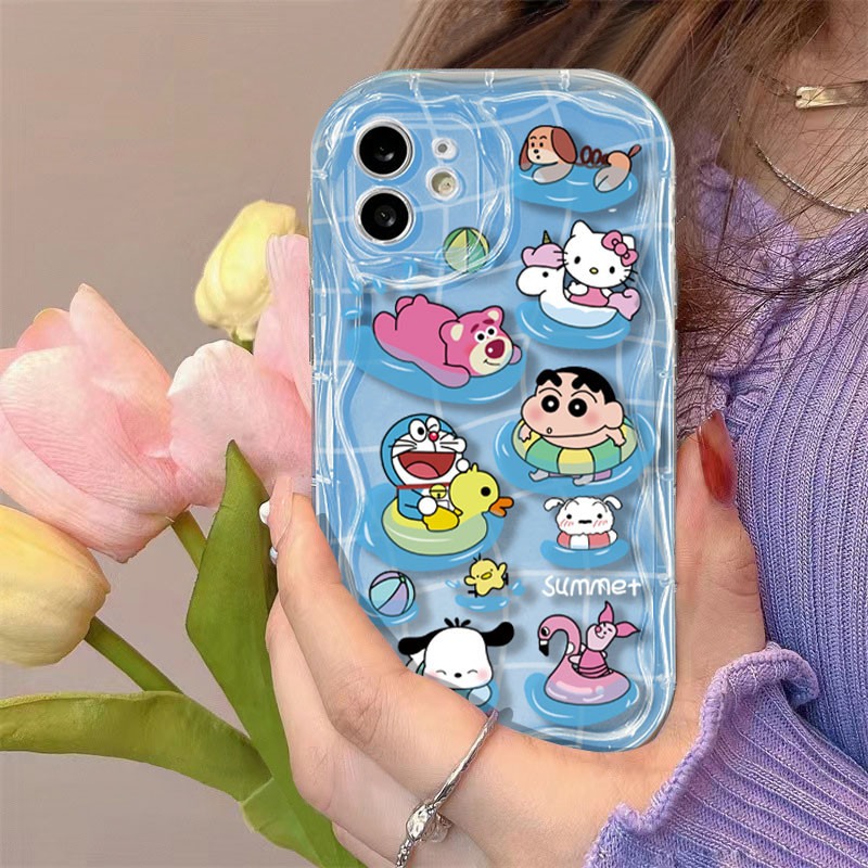 ปลอกสําหรับ VIVO Y19 Y20 Y20i Y20A Y20S Y20T Y21 Y21S Y21A Y22 Y22S น่ารักเครยอนชินจังน้ําหนักเบากันกระแทกเคสโทรศัพท์