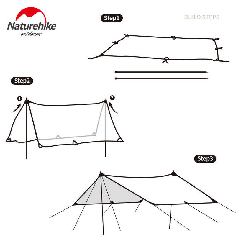 Camping 4-6 Naturehike Persons UPF50+ Sier Coated Canopy Sunscreen Waterproof Windproof Rainproof A