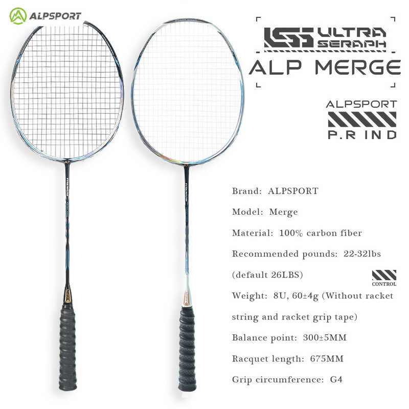2pcs ALP BBQ3.0 ultra lightweight 8U 62g badminton racket carbon fiber rackets type professional of 