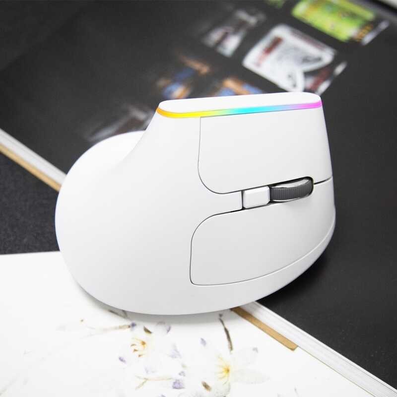 ❀ [HOTSFDGHFJ118] ❀ DELUX M618C Ergonomic Vertical Wireless Mouse 6 Buttons 1600 DPI Optical 3D