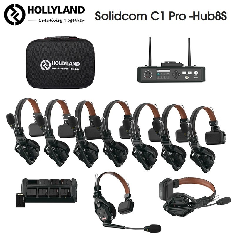 Hollyland Solidcom C1 Pro-6S Full-Duplex Wireless DECT Intercom System พร ้ อมชุดหูฟัง 6 ตัว 1.9 GH