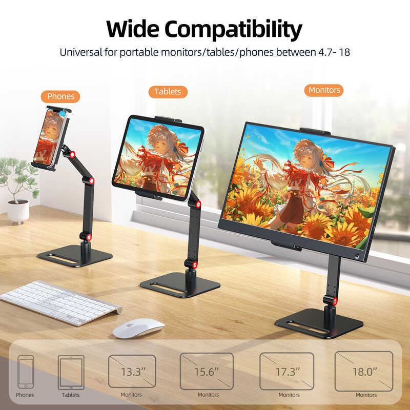 LY Usstand UPERFECT D9 คลิปสปริงเหล็กยืดหยุ่นสำหรับ 13.3-18" ขาตั้