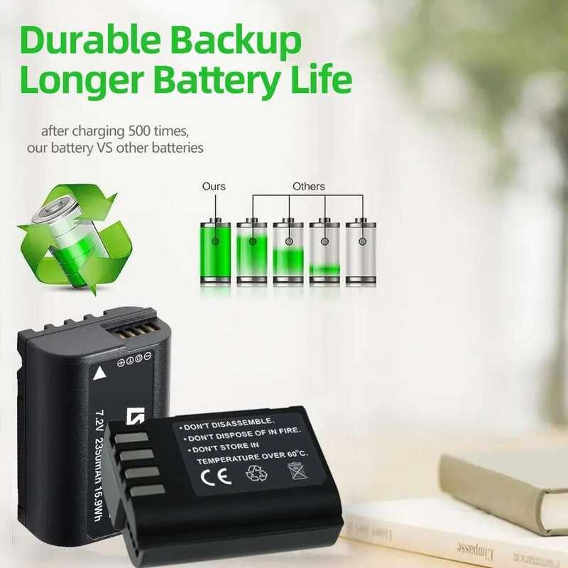 ❤️ SKOWER 2350Mah Dmw-Blk22 แบตเตอรี่กล้องสําหรับ LUMIX Dc-S5 S5 IIX S5m2 S5m2x Gh5 Gh5m2 Gh6 G