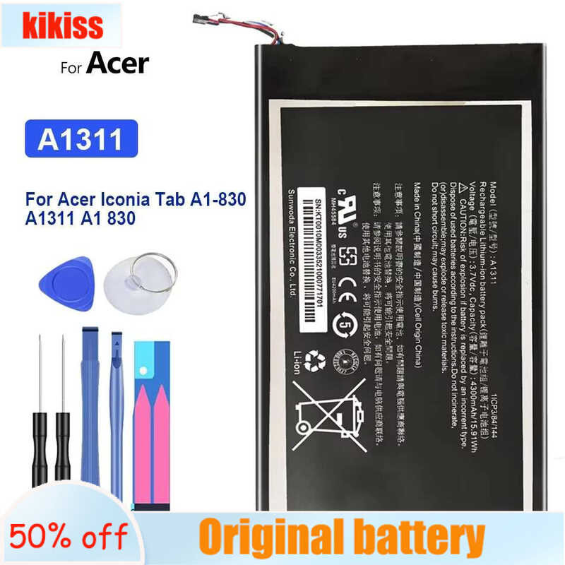 For Acer Iconia Tab A1-830 A1311 A1 830 A1311 แบตเตอรี่ 4300mAh