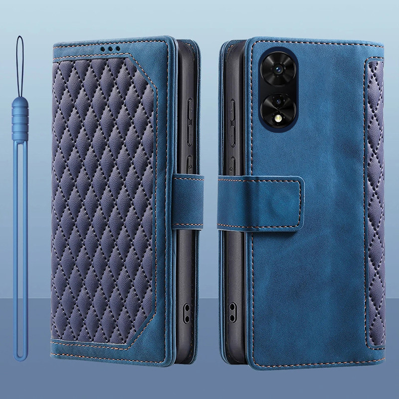เคสโทรศัพท์มือถือหนัง ฝาพับ พร้อมช่องใส่บัตร และขาตั้ง สําหรับ TCL 505 T509K T5094 TCL 505 – โปรปัง