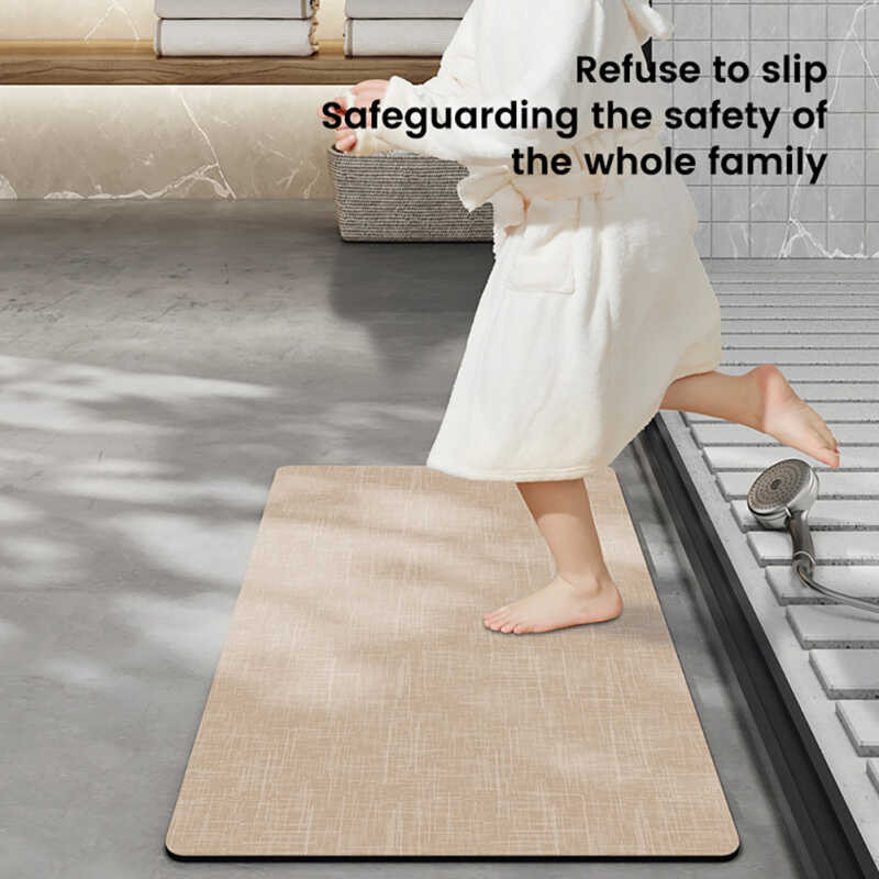 Indoor FY Bathroom Rug Mat 15.7X23.6In Non-Slip Toilet Diatomite Absorbent Foot Pad Dirt Trapper F