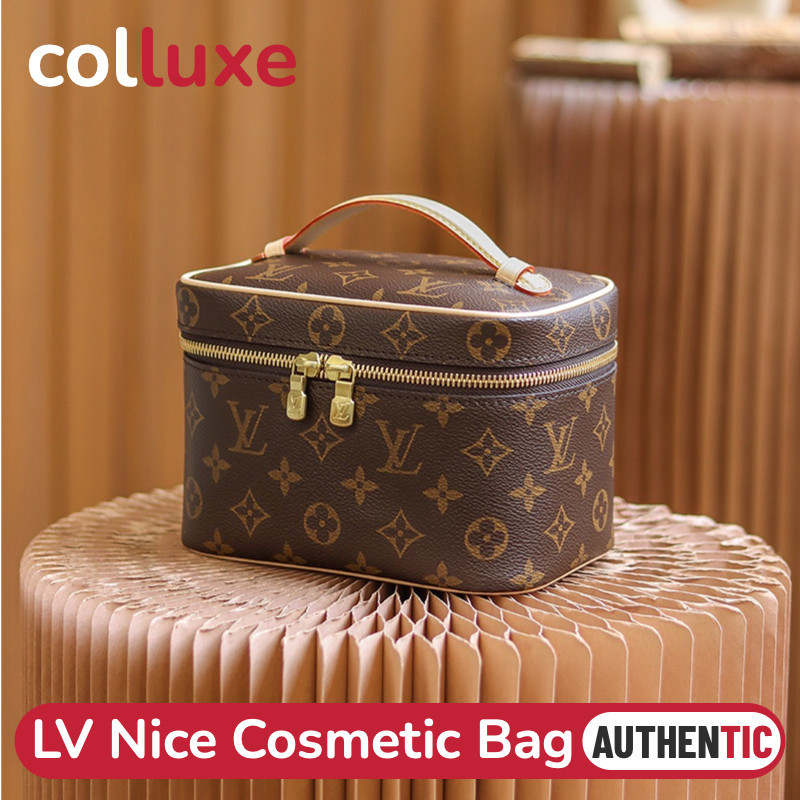 ♞ของแท้หลุยส์วิตตอง Louis Vuitton กระเป๋ารุ่น Nice Cosmetic Bag Nano &amp; Mini &amp; BB LV กระเป๋าเครื่องส