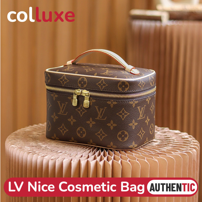 ♞ของแท้หลุยส์วิตตอง Louis Vuitton กระเป๋ารุ่น Nice Cosmetic Bag Nano & Mini & BB LV กระเป๋าเครื่องส