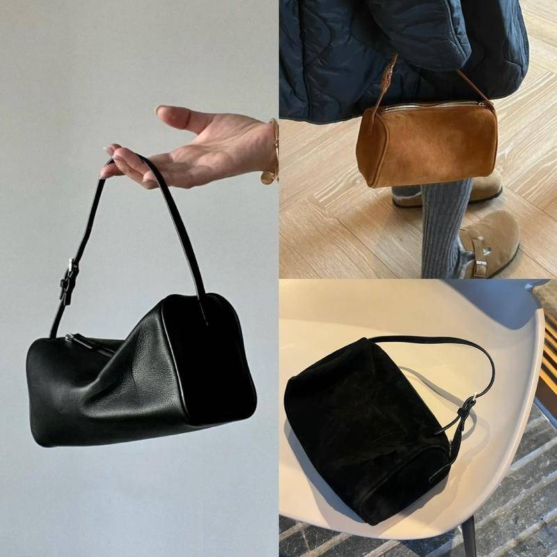 The Row suede leather mini hand bag