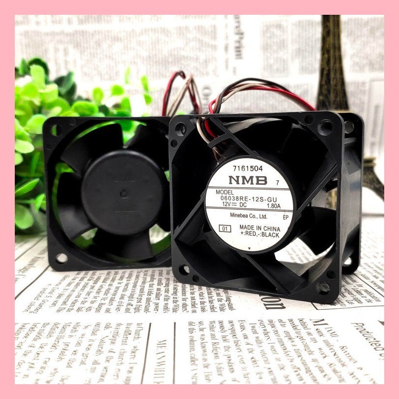 Original NMB 06038RE-12S-GU กันน้ํา 12V 1.80A ปริมาณอากาศขนาดใหญ่ 4 สายพัดลมแปลงความถี่ระดับไฮเอนด์