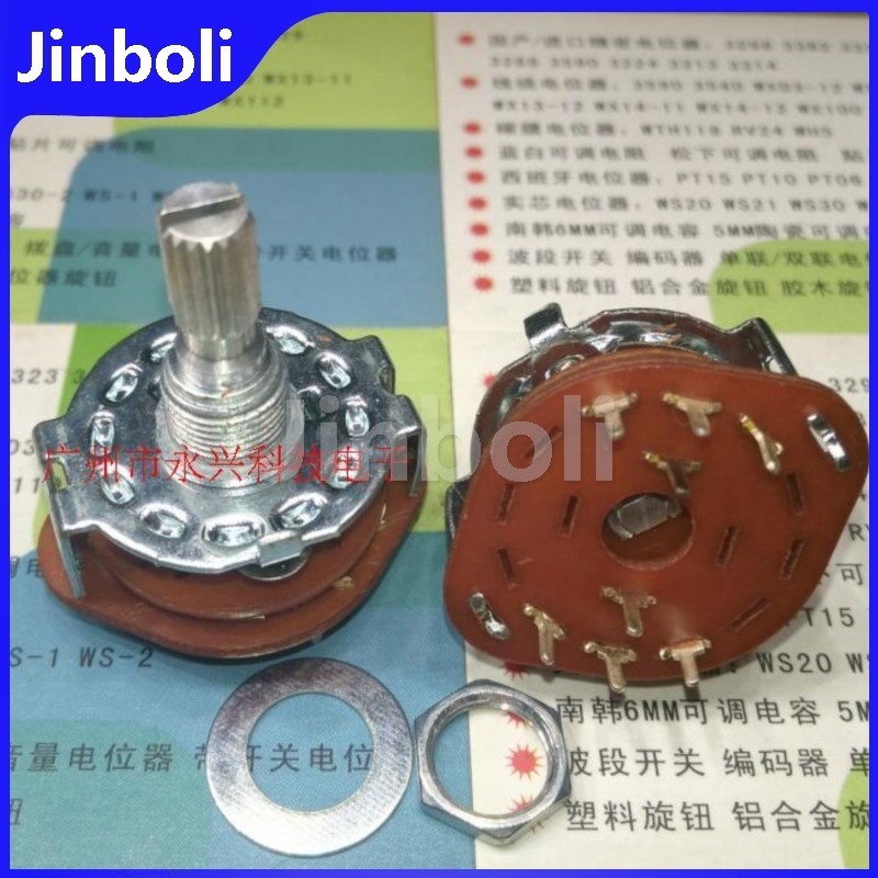 3PCS RS25 แผงเพลา Mount 1P11T 2P4T 2P5T 2P6T 3P3T 3P4T 4P3T Rotary สวิทช์เลือก Band Handle ความยาว 2