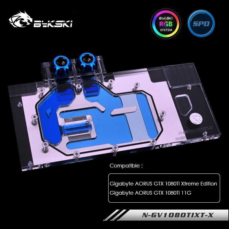 Block BYKSKI Water ใช้สำหรับ GIGABYTE AORUS GTX 1080Ti Xtreme Edition/ GV-N108TAORUS-11GD/ GV-N108T-
