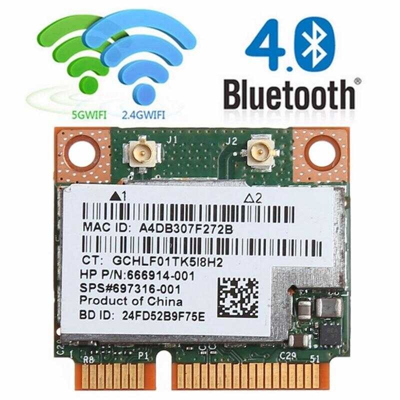 Stock&COD】Dual Band 【Ready 2.4 + 5G 300M 802.11A/B/G/N Wifi Bluetooth 4.0ไร้สาย Mini Pci-E