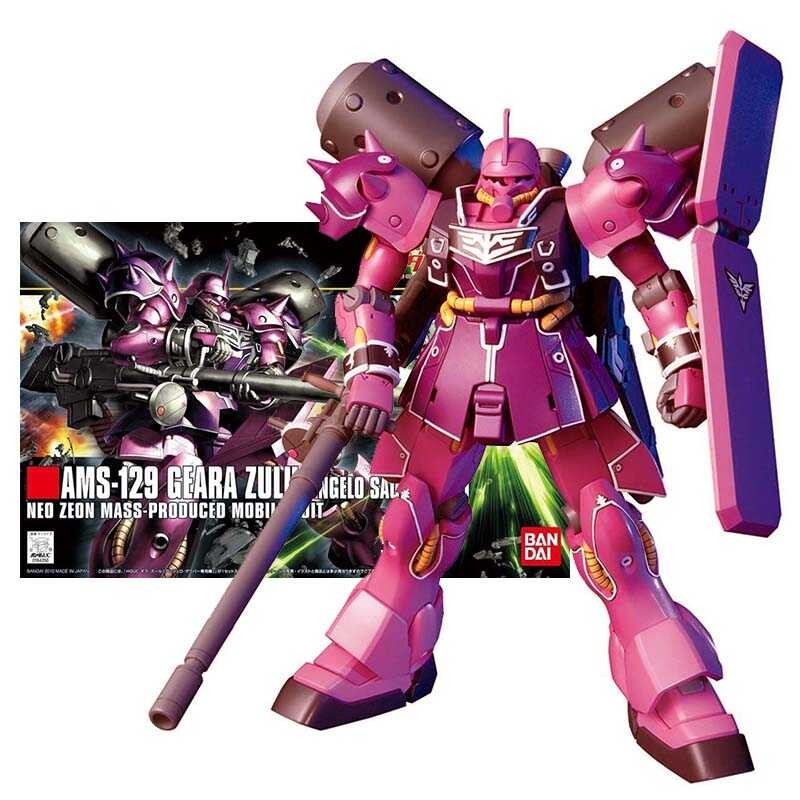 Bandai am ชุดอะนิเมะตัวเลข HG AMS-129 Geara Zulu Angelo Sauper ชุดมือถือ Gunpla Action Figure ของเล 