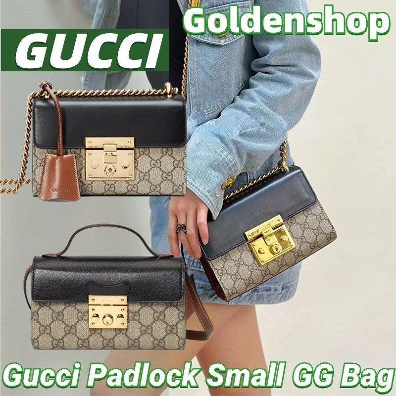 กุชชี่ GUCCI Padlock Mini/Small GG Shoulder Bagกระเป๋าสะพายเดี่ยว ขายร้อน