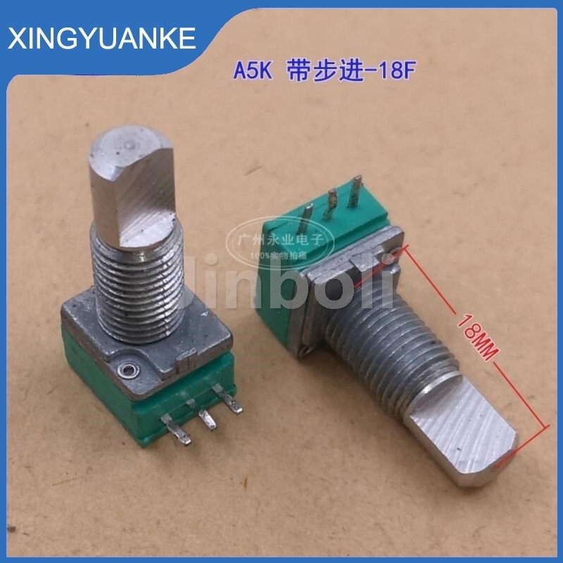 5PCS RK097 ประเภท 3Pins Single Potentiometer A5K A502 พร้อม Step Precision ปรับ Potentiometer ครึ่งเ