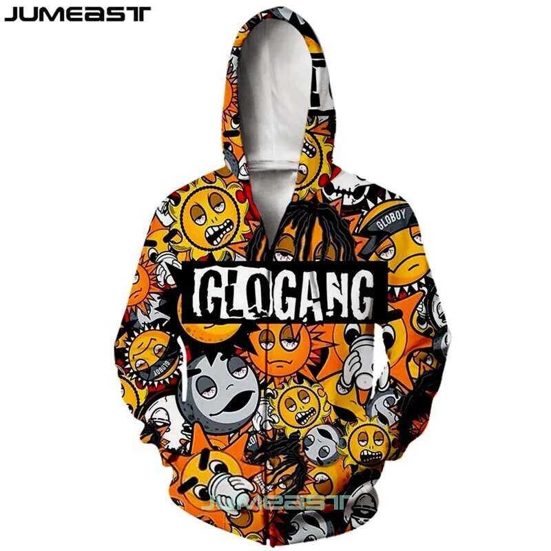 ❤️ Jumeast ผู้ชายผู้หญิง3d เสื้อกรณี Glogang ขนาดใหญ่ Streetwear เสื้อ Haruku เสื้อลำลอง Pullov