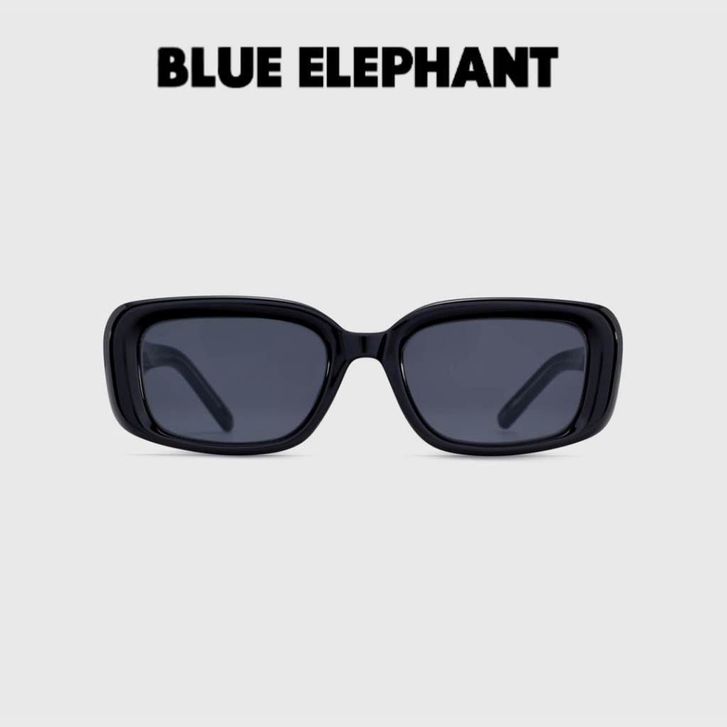 [BLUE Elephant] 2024 แว่นตากันแดด สีดํา | เลนส์ป้องกันรังสียูวี UV400 99.9% | แว่นตากันแดด กรอบสี่เ
