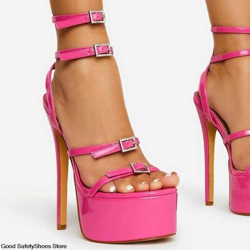 ❤ Summer Thin High Heels Female Platform Sandals Women Pumps Buckle Stripper Nightclub Party Shoe