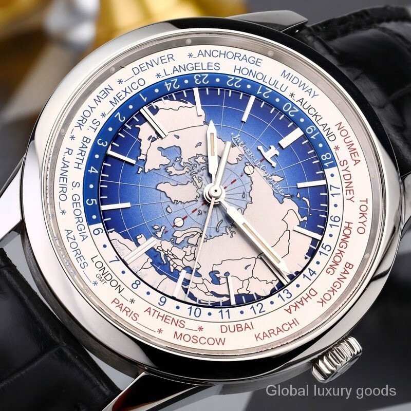Jlc Earth Physical Observatory Series8108420World Time Men Fashion Casual Business Mechanical Watch