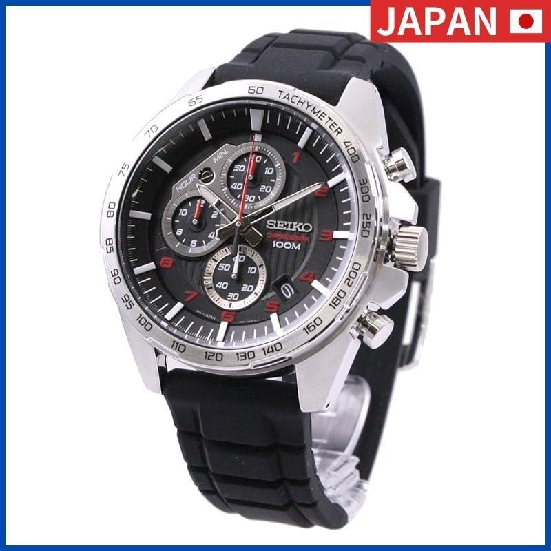 Seiko Chronograph Quartz Watch 100M Waterproof Silicone Belt SSB325P1 Men's [Reverse Import] from J