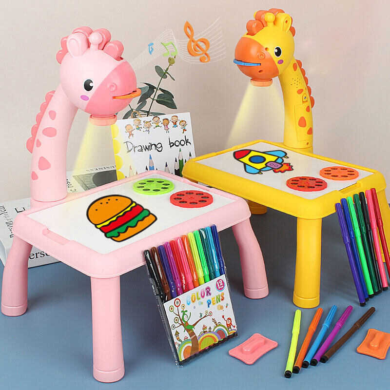 ES Fawn Projection Drawing Board Baby Drawing Graffiti Writing Board Kindergarten Children's Drawi
