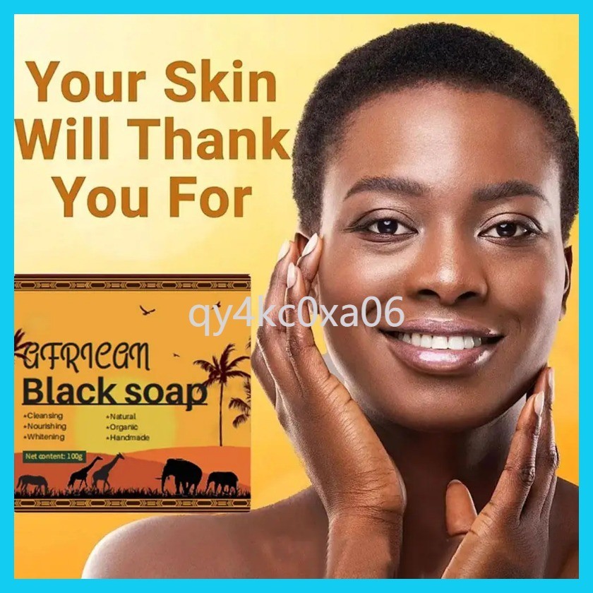 100g African Black Soap Deep Cleansing Exfoliator To Body Rough Hand Soap Dry Skin Relieve Cleansin