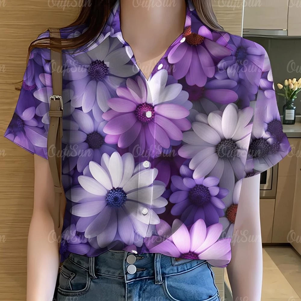 เสื้อฮาวายดอกไม้แขนสั้น สำหรับผู้หญิง thumbnail 5