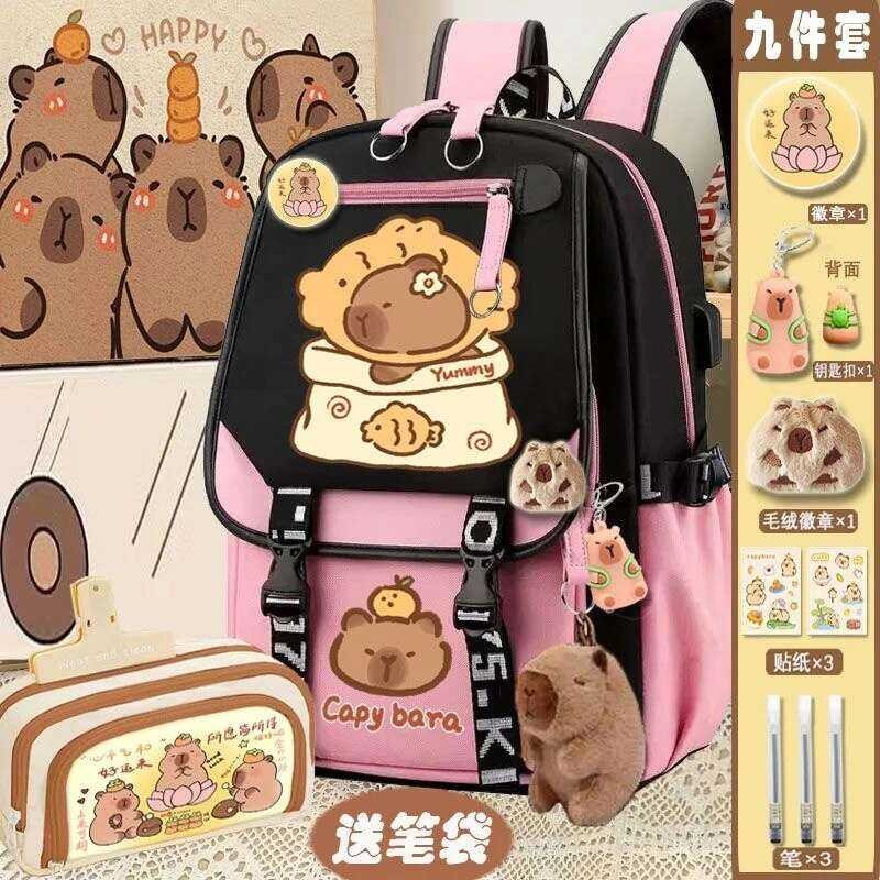 ❥ Capybara กระเป๋านักเรียน Y2k กระเป๋าคามาโด้,