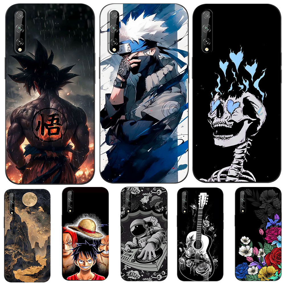 สําหรับ Huawei Y8P กรณีซิลิคอนโทรศัพท์ปกหลังสําหรับ Huawei y8p 2020 Y 8P AQM-LX1 huaweiy8p สีดํา tpu