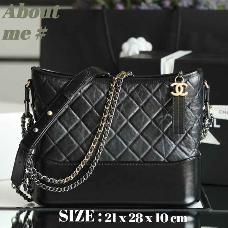 ♞[พร้อมส่ง] Chanel Gabrielle Hobo Bag Vintage Chain Calfskin Bag Medium กระเป๋าสะพายข้างผู้หญิง