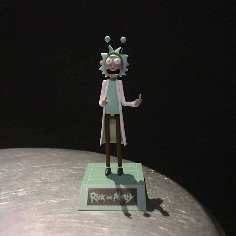Movie XFZHG PVC Figures Model Rick Car Decorations Anime Peripheral Collectible Model Figure Toys R