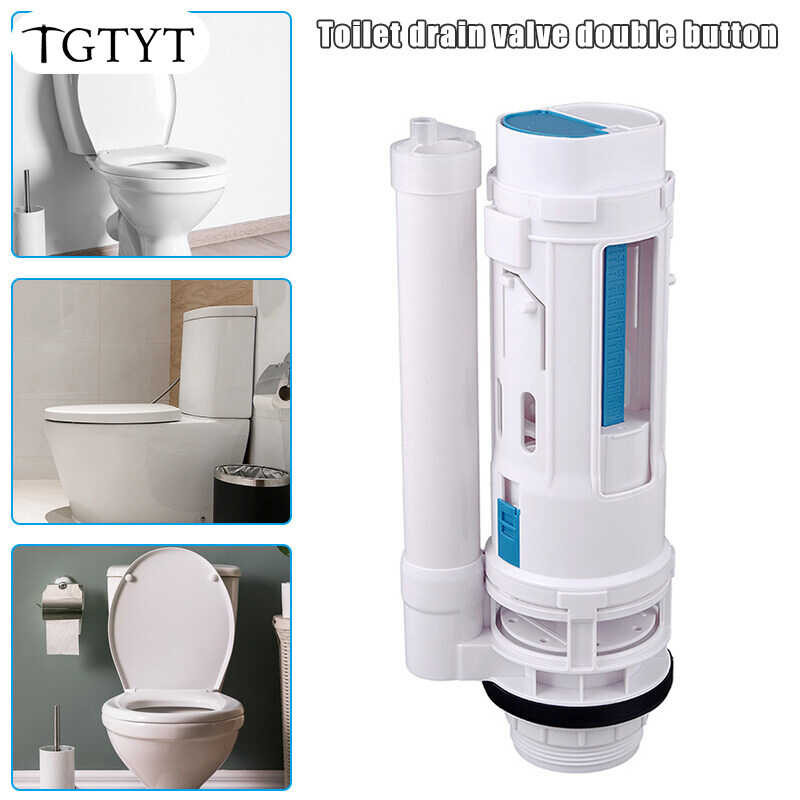 Water TGTYT Tank Connected 2 Flush Fill Toilet Cistern Inlet Drain Button Repair Parts Water Outle