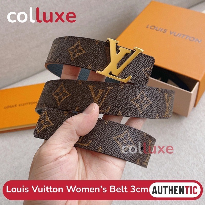 ♞ของแท้Louis Vuitton เข็มขัดรุ่น LV Women's Belt 3cm Monogram เข็มขัดผู้หญิง