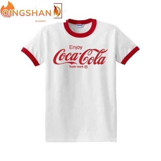 COKE COCA COLA BY GILDAN TSHIRT เสื้อยืด แขนกุ๊นแดง โค้ก แฟชั่น วินเทจ