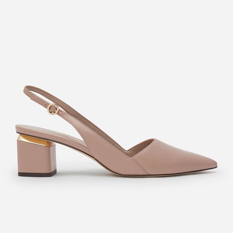 Singapore CNK Charles and Keith ใหม่ รองเท้า สําหรับผู้หญิง CK1-60920174 รองเท้าส้นสูง หัวแหลม แฟชั