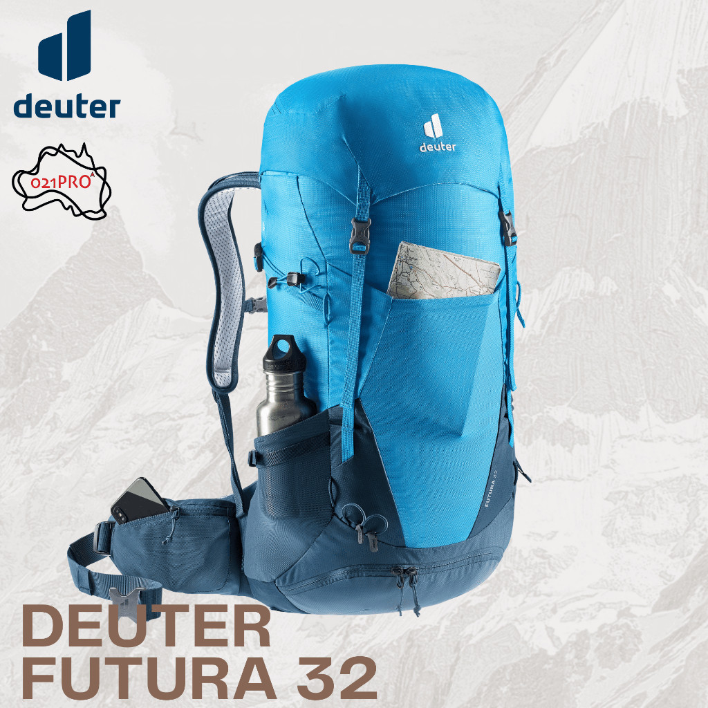 Trekking Hiking Deuter Futura 32 Hiking Backpack - สีฟ ้ า