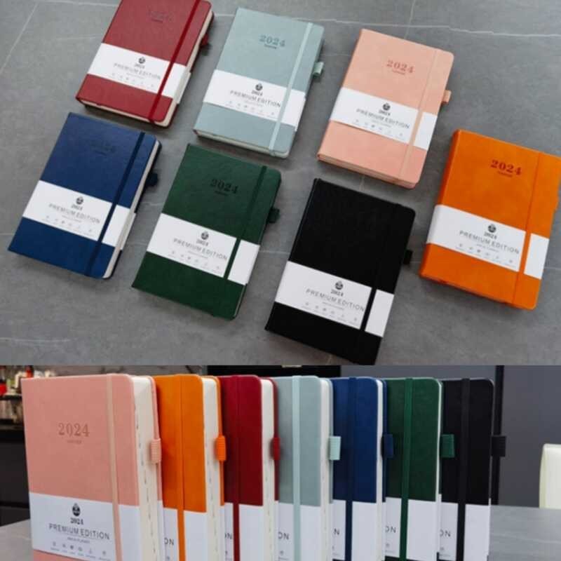 English 2024 Yearly Calendar 365 Days Notebook Planner Yearly Planner Work Study Monthly Plan A5 Pl