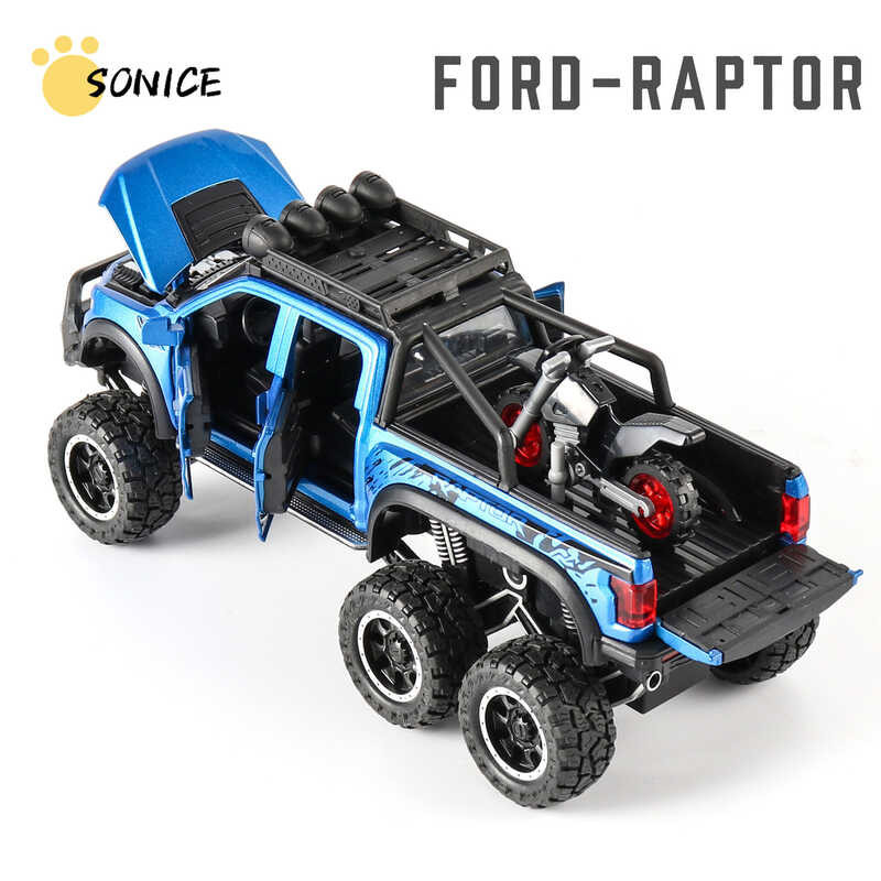 Ford F-150 Soniceโมเดลรถยนต์ของเล่นสำหรับ1:24 Beast Raptor